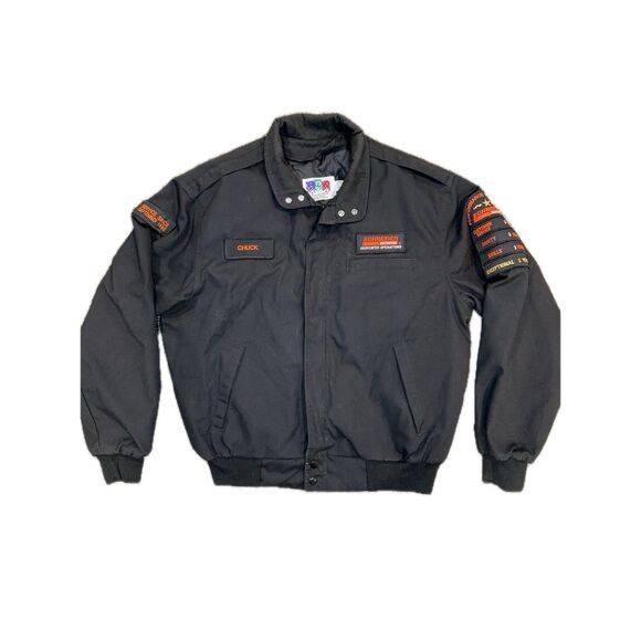 90s Jacket Snap Mens L Patch Logo Schneider National With Linner CHUCK - Picture 1 of 10
